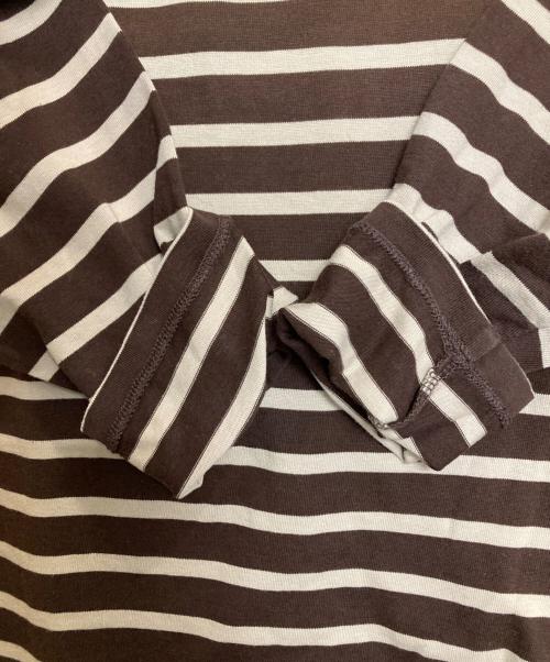 AUBERGE（オーベルジュ）AUBERGE (オーベルジュ) ボーダーカットソー ブラウン×ベージュ サイズ:40の古着・服飾アイテム