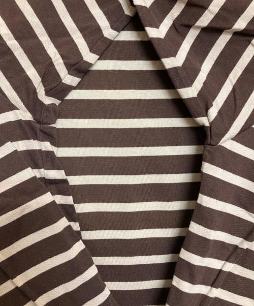 AUBERGE（オーベルジュ）AUBERGE (オーベルジュ) ボーダーカットソー ブラウン×ベージュ サイズ:40の古着・服飾アイテム