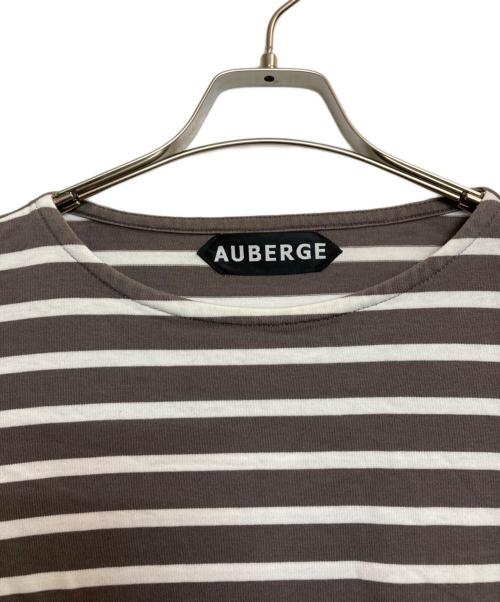 AUBERGE（オーベルジュ）AUBERGE (オーベルジュ) ボーダーカットソー ブラウン×ホワイト サイズ:40の古着・服飾アイテム