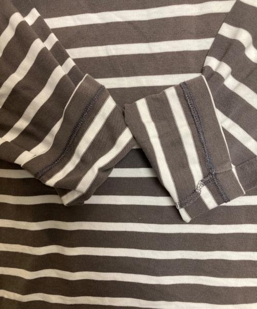 AUBERGE（オーベルジュ）AUBERGE (オーベルジュ) ボーダーカットソー ブラウン×ホワイト サイズ:40の古着・服飾アイテム