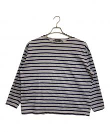 AUBERGE（オーベルジュ）の古着「ボーダーカットソー」｜ネイビー×グレー