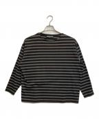 AUBERGEオーベルジュ）の古着「ボーダーカットソー」｜ブラック×ブラウン