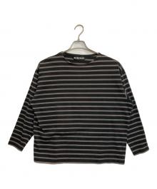 AUBERGE（オーベルジュ）の古着「ボーダーカットソー」｜ブラック×ブラウン