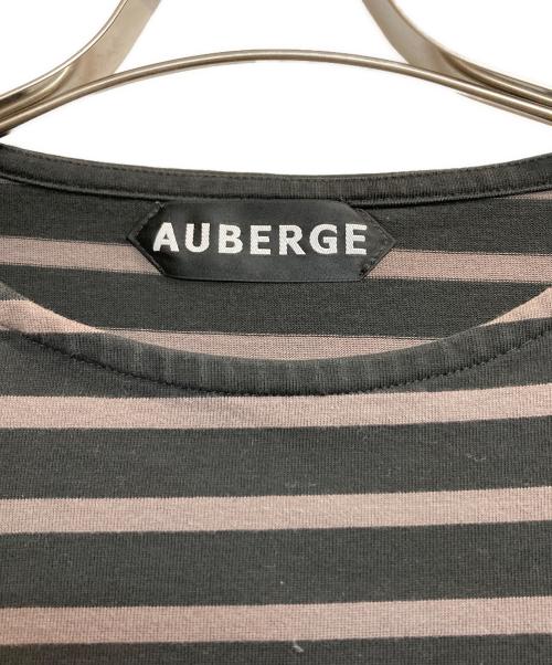 AUBERGE（オーベルジュ）AUBERGE (オーベルジュ) ボーダーカットソー ブラック×ブラウン サイズ:40の古着・服飾アイテム