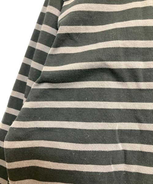 AUBERGE（オーベルジュ）AUBERGE (オーベルジュ) ボーダーカットソー ブラック×ブラウン サイズ:40の古着・服飾アイテム