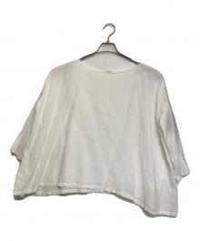 Veritecoeur（ヴェリテクール）の古着「リネンワイドブラウス」｜ホワイト