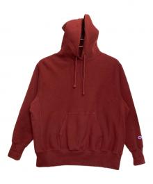 Champion×MIN-NANO（チャンピオン×ミンナノ）の古着「リバースウィーブパーカー」｜レッド