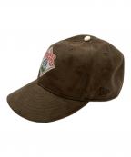 New Eraニューエラ）の古着「スエードライクキャップ」｜ピンク×ブラウン