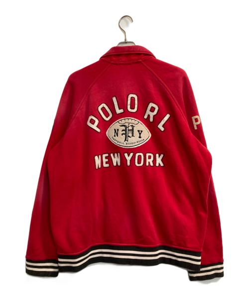 POLO RALPH LAUREN（ポロ・ラルフローレン）POLO RALPH LAUREN (ポロ・ラルフローレン) インディアンモチーフスウェットスタジャン レッド サイズ:ＸＸＬの古着・服飾アイテム