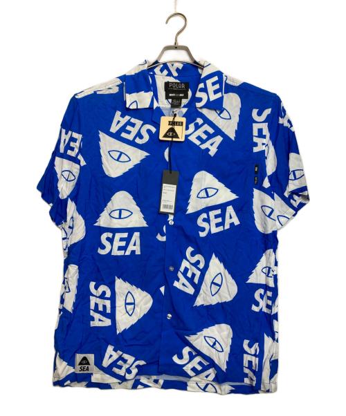 POLeR（ポーラー）POLeR (ポーラー) WIND AND SEA (ウィンダンシー) WDS-C-PLR-ALOHASH ブルー サイズ:Ｌの古着・服飾アイテム