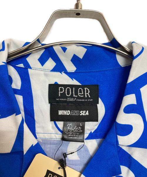 POLeR（ポーラー）POLeR (ポーラー) WIND AND SEA (ウィンダンシー) WDS-C-PLR-ALOHASH ブルー サイズ:Ｌの古着・服飾アイテム