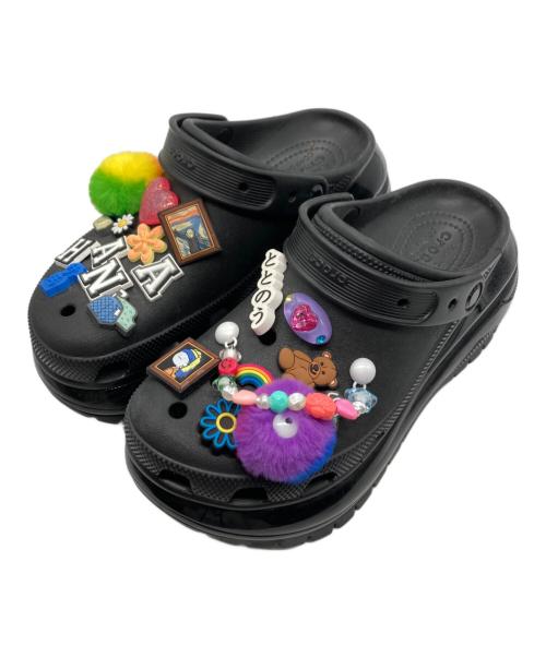 crocs（クロックス）crocs (クロックス) デコレーションサンダル ブラック サイズ:9の古着・服飾アイテム