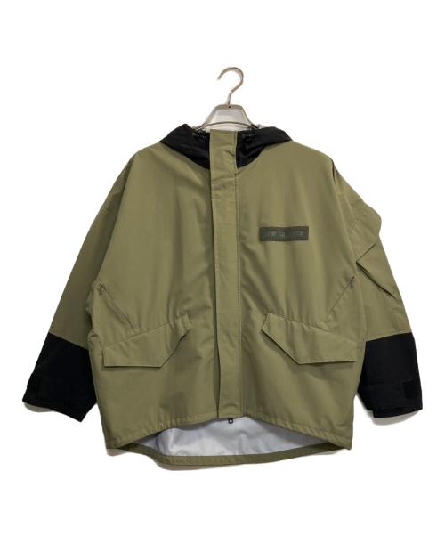 NEW BALANCE（ニューバランス）NEW BALANCE (ニューバランス) パッカブル ライトジャケット ブラック×カーキ サイズ:Ｍの古着・服飾アイテム