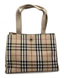 BURBERRY LONDON（バーバリーロンドン）の古着「ノバチェックトートバッグ」｜アイボリー