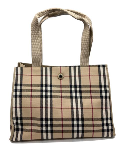 BURBERRY LONDON（バーバリーロンドン）BURBERRY LONDON (バーバリーロンドン) ノバチェックトートバッグ アイボリーの古着・服飾アイテム