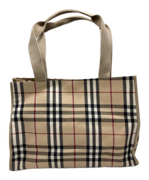 BURBERRY LONDON（バーバリーロンドン）BURBERRY LONDON (バーバリーロンドン) ノバチェックトートバッグ アイボリーの古着・服飾アイテム
