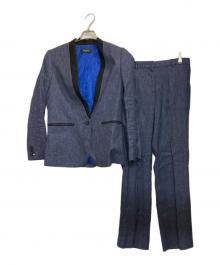 Paul Smith BLACK（ポールスミスブラック）の古着「リネン混セットアップスーツ」｜ネイビー