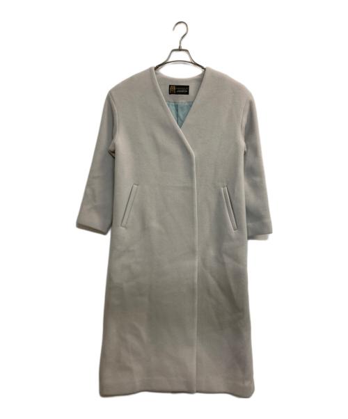 NATURAL BEAUTY BASIC（ナチュラルビューティーベーシック）NATURAL BEAUTY BASIC (ナチュラルビューティーベーシック) MANTECOノーカラーVコート グレー サイズ:記載なし(実寸サイズ参考)の古着・服飾アイテム