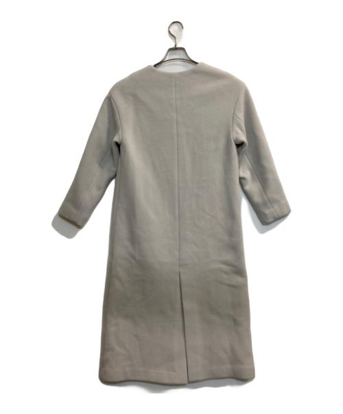 NATURAL BEAUTY BASIC（ナチュラルビューティーベーシック）NATURAL BEAUTY BASIC (ナチュラルビューティーベーシック) MANTECOノーカラーVコート グレー サイズ:記載なし(実寸サイズ参考)の古着・服飾アイテム