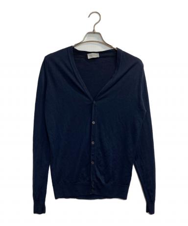 JOHN SMEDLEY ジョンスメドレー カーディガン S 青 【古着】【中古】【送料無料】 JOHN SMEDLEY - JOHN SMEDLEY ジョンスメドレー カーディガン S 青