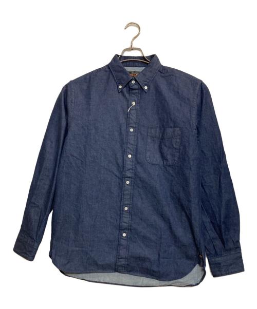 BEAMS PLUS（ビームスプラス）BEAMS PLUS (ビームスプラス) B.D. Denim / ボタンダウンデニムシャツ インディゴ サイズ:Lの古着・服飾アイテム