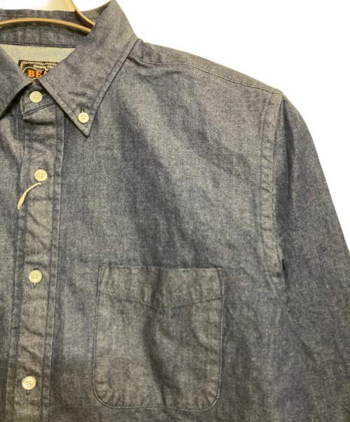 BEAMS PLUS（ビームスプラス）BEAMS PLUS (ビームスプラス) B.D. Denim / ボタンダウンデニムシャツ インディゴ サイズ:Lの古着・服飾アイテム
