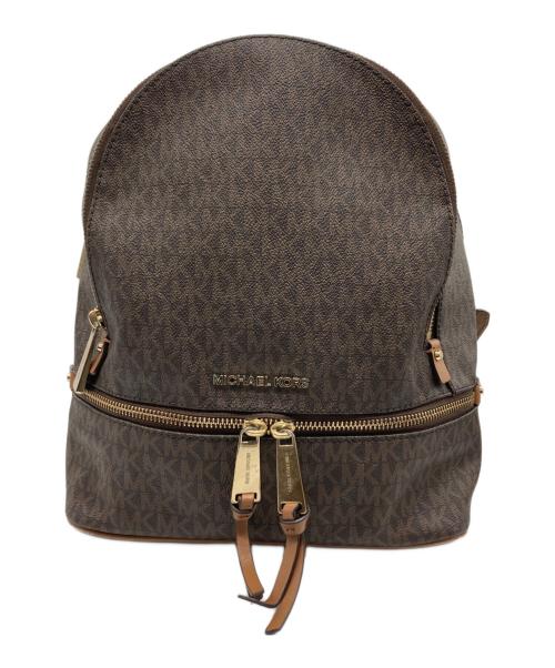 MICHAEL KORS（マイケル・コース）MICHAEL KORS (マイケル・コース) モノグラムリュック ブラウンの古着・服飾アイテム