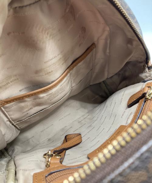 MICHAEL KORS（マイケル・コース）MICHAEL KORS (マイケル・コース) モノグラムリュック ブラウンの古着・服飾アイテム