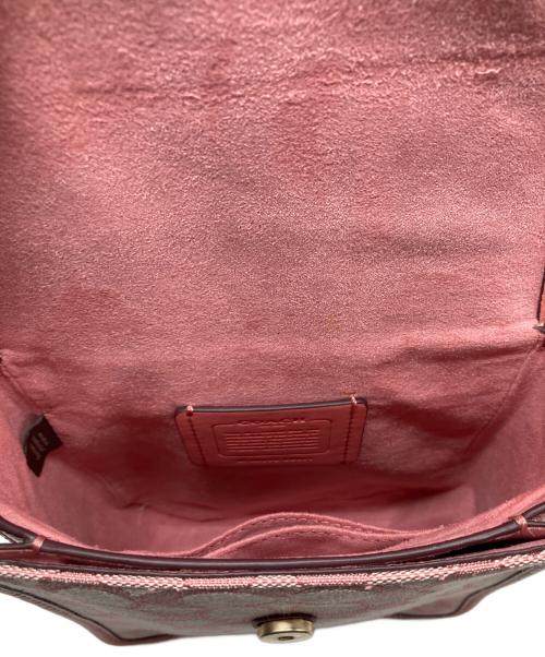 COACH（コーチ）COACH (コーチ) ノース/サウスロニーシグネチャークロスボディバッグ ピンクの古着・服飾アイテム