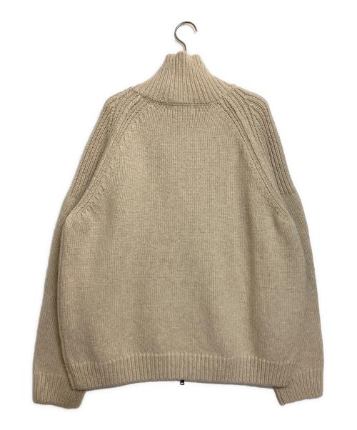 CLANE（クラネ）CLANE (クラネ) POCKET ZIP KNIT TOPS ベージュ サイズ:２の古着・服飾アイテム