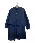 BEAUTY&YOUTHビューティーアンドユース）の古着「ジレセットノーカラーコート」｜ネイビー