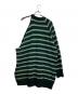 RAF SIMONS (ラフシモンズ) アシンメトリーラメボーダーニット グリーン×ブラック サイズ:ＸＳ：15000円