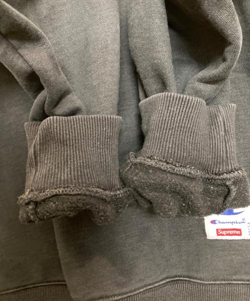 Champion（チャンピオン）Champion (チャンピオン) SUPREME (シュプリーム) 18FW 3D Metallic Crewneck / メタリックロゴクルーネックスウェット ブラック サイズ:Sの古着・服飾アイテム