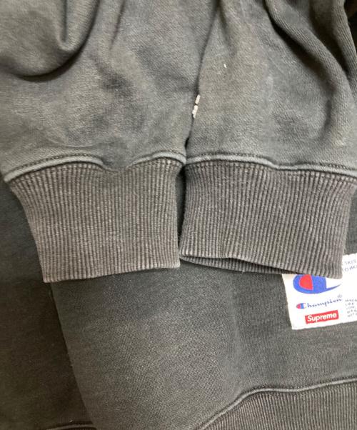 Champion（チャンピオン）Champion (チャンピオン) SUPREME (シュプリーム) 18FW 3D Metallic Crewneck / メタリックロゴクルーネックスウェット ブラック サイズ:Sの古着・服飾アイテム