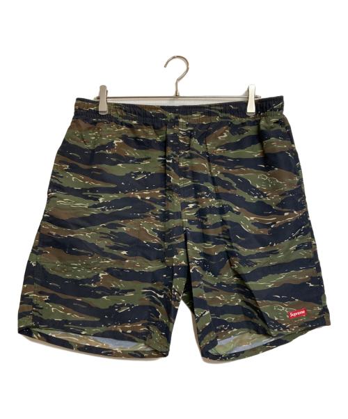 SUPREME（シュプリーム）Supreme (シュプリーム) 23SS Nylon Water Short / タイガーカモサーフショーツ ブラック×グリーン サイズ:XLARGEの古着・服飾アイテム