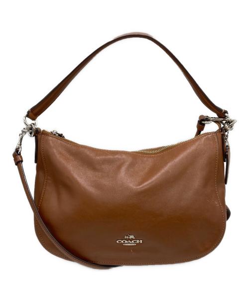 COACH（コーチ）COACH (コーチ) レザーショルダーバッグ ブラウンの古着・服飾アイテム