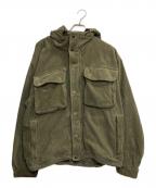 KEBOZケボズ）の古着「WASHED CORDUROY HOODED JACKET」｜グリーン