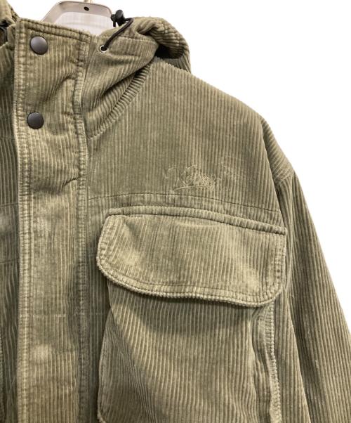 KEBOZ（ケボズ）KEBOZ (ケボズ) WASHED CORDUROY HOODED JACKET グリーン サイズ:Ｍの古着・服飾アイテム