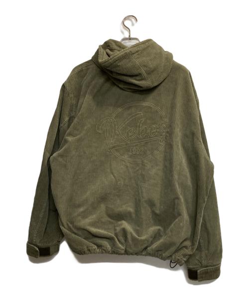 KEBOZ（ケボズ）KEBOZ (ケボズ) WASHED CORDUROY HOODED JACKET グリーン サイズ:Ｍの古着・服飾アイテム