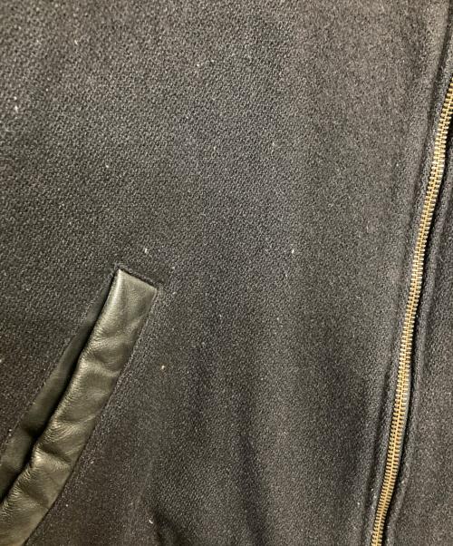 Roots（ルーツ）Roots (ルーツ) レザー切替スタジャン ブラック×ネイビー サイズ:ＸＬの古着・服飾アイテム