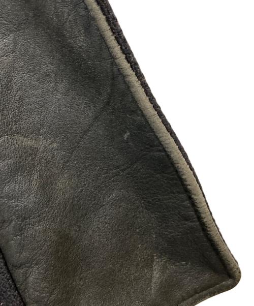 Roots（ルーツ）Roots (ルーツ) レザー切替スタジャン ブラック×ネイビー サイズ:ＸＬの古着・服飾アイテム