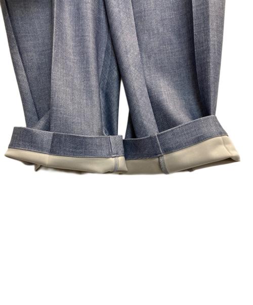 Junhashimoto（ジュンハシモト）Junhashimoto (ジュンハシモト) EASY TUCK PANTS ブルー サイズ:5の古着・服飾アイテム