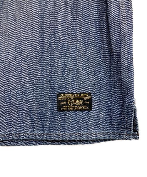 THE CRIMIE（ザ クライミー）THE CRIMIE (ザ クライミー) 半袖ジップシャツ ブルー サイズ:Mの古着・服飾アイテム