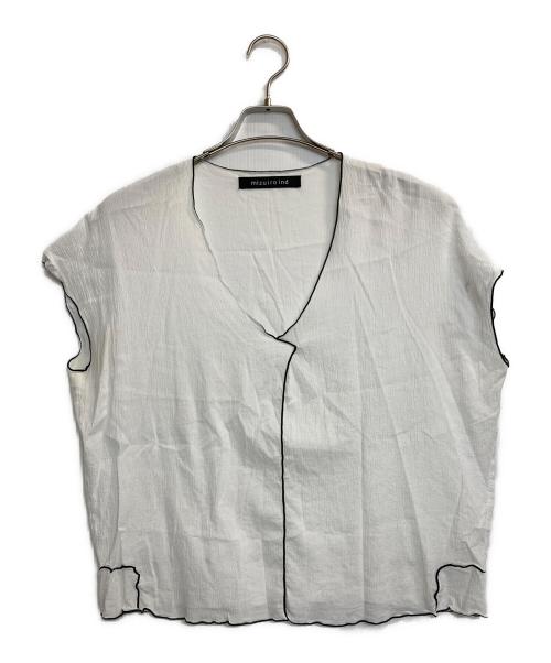 mizuiro-ind（ミズイロインド）mizuiro-ind (ミズイロインド) パイピングノースリーブブラウス ホワイト サイズ:-の古着・服飾アイテム