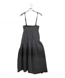 Bluelea（ブルレア）の古着「ドット ジャガード サスペンダー スカート」｜グレー