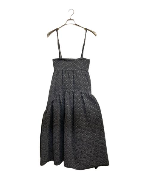 Bluelea（ブルレア）Bluelea (ブルレア) ドット ジャガード サスペンダー スカート グレー サイズ:38の古着・服飾アイテム