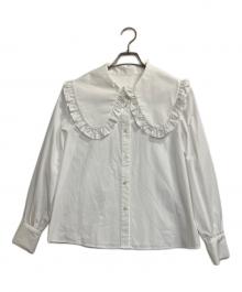 OBLI（オブリ）の古着「ビッグカラーブラウス」｜ホワイト