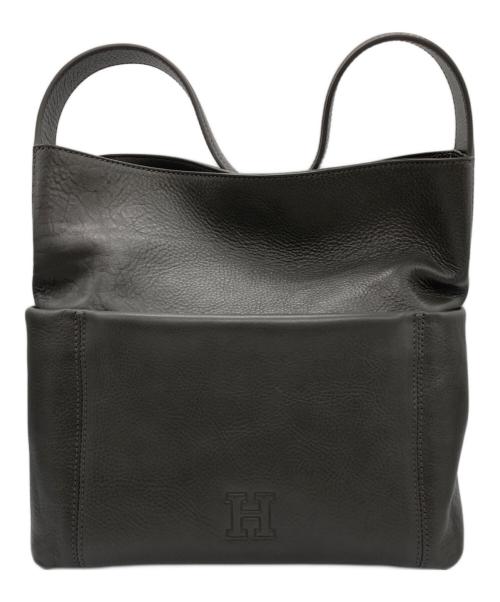 HIROFU（ヒロフ）HIROFU (ヒロフ) ヴィータ レザーハンドバッグ グレーの古着・服飾アイテム