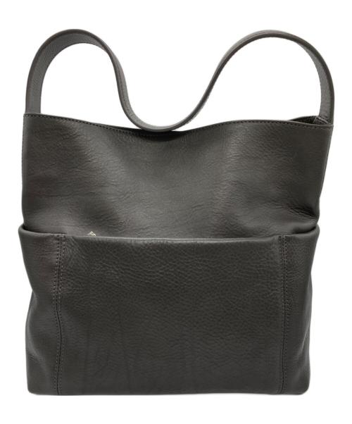 HIROFU（ヒロフ）HIROFU (ヒロフ) ヴィータ レザーハンドバッグ グレーの古着・服飾アイテム