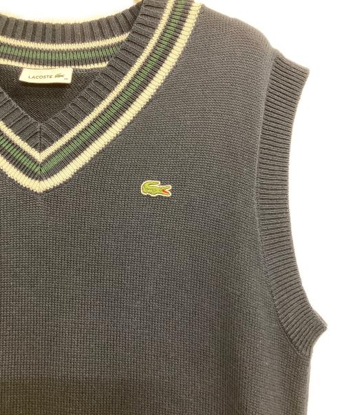 LACOSTE（ラコステ）LACOSTE (ラコステ) コットンポリニットチルデンベスト ネイビー サイズ:40の古着・服飾アイテム